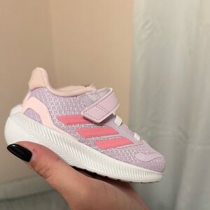 Adidas Kids Light Pink and White Sneakers
